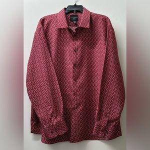 CALABRUM Men's Multicolored Modern-Fit Long Sleeve Button Down Performance Shirt